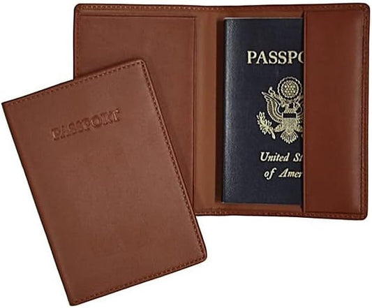 Royce Leather Passport Holder and Travel Document Organizer
