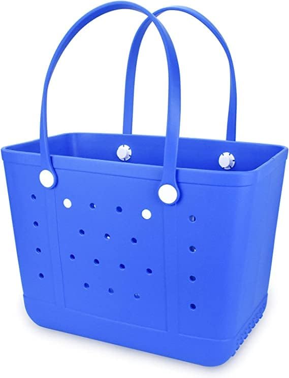 Tote Bag for Women - Large Rubber Beach Bag, Medium Waterproof Sandproof Travel Tote Bags for Beach Outdoor Sports