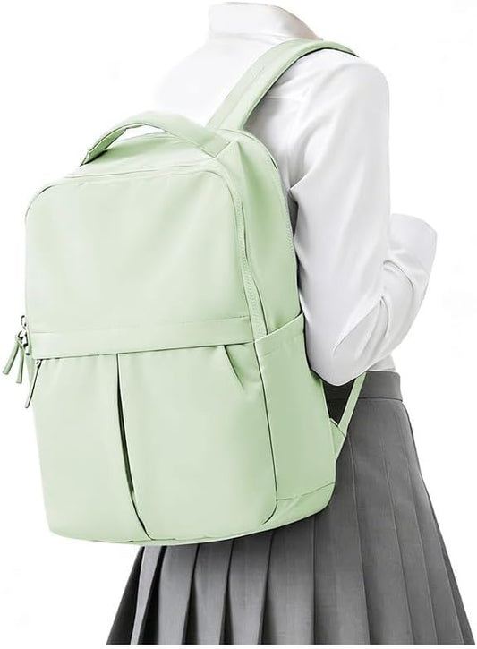 Laptop Backpack for Women Men Gym Work Backpack Casual Daypack Backpacks Small Travel Backpack for Traveling on Airplane Lightweight College Teacher Backpacks for Women Green
