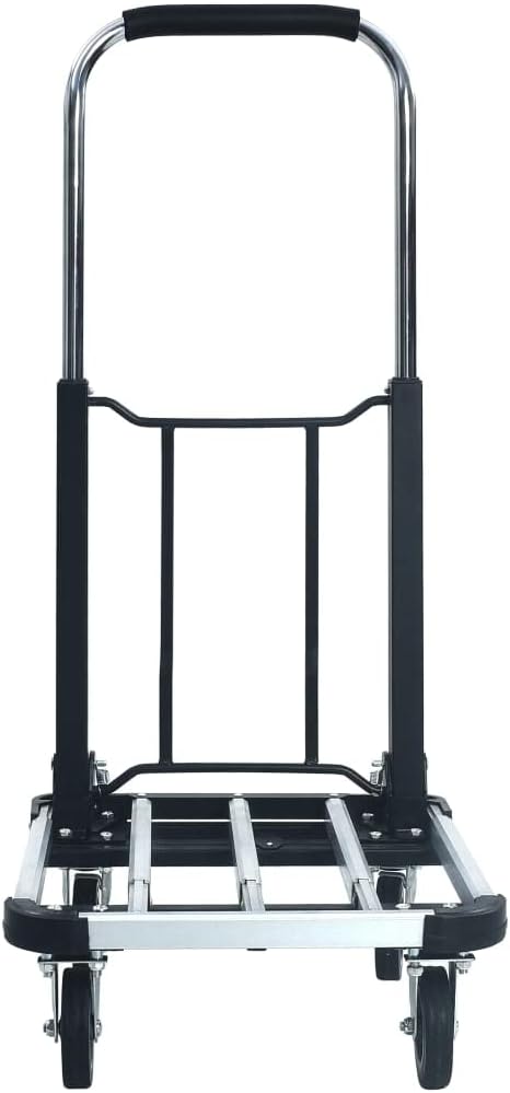 SKM Foldable Transport Trolley 330.7 lb Aluminum Silver, (Weight 17.33KG)