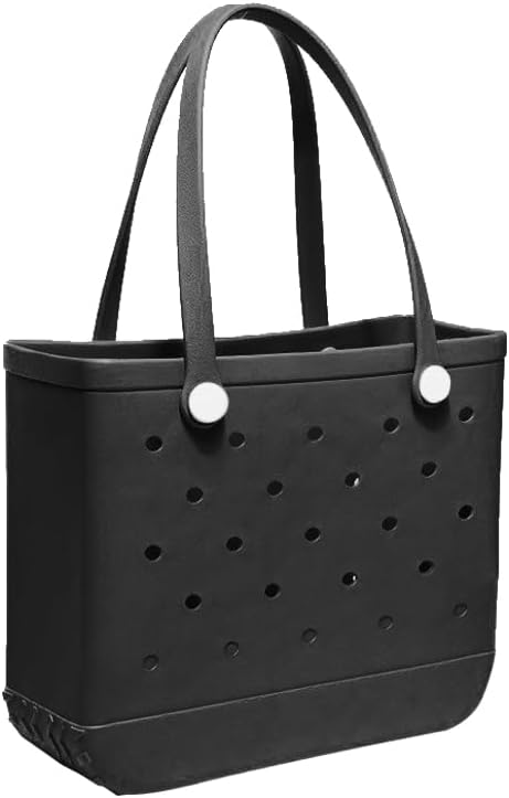 Medium Rubber Beach Bag for Men & Women, Large Capacity Rubber Travel Tote Bag for the Beach Boat Pool