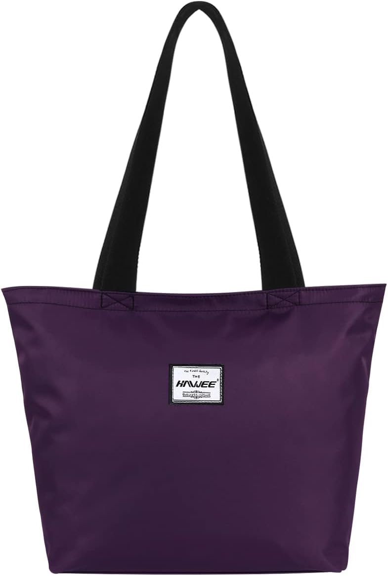 Tote Bag with Zipper for Women Inside Mesh Pocket Heavy Duty Casual Anti-water Cloth Travel Shoulder Handbag