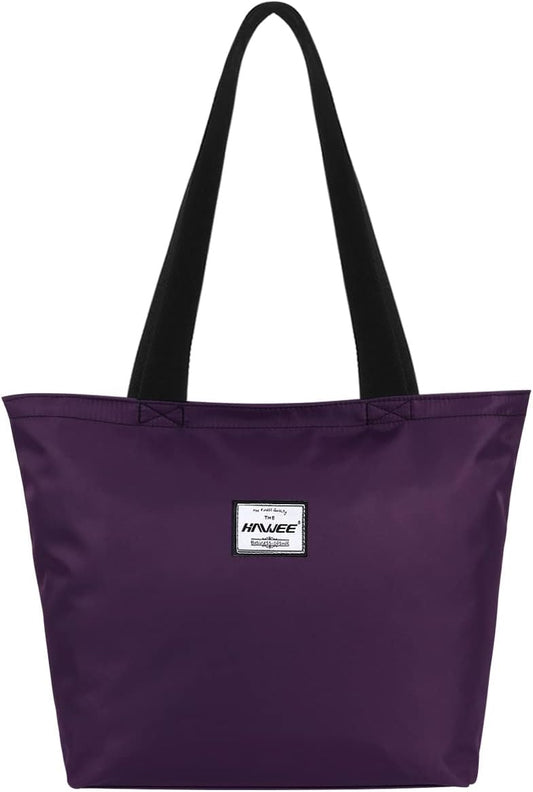 Tote Bag with Zipper for Women Inside Mesh Pocket Heavy Duty Casual Anti-water Cloth Travel Shoulder Handbag