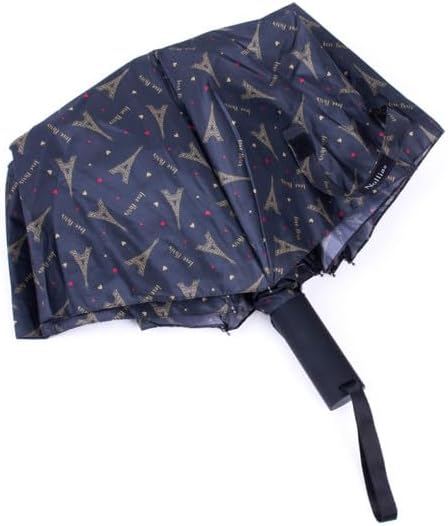Nollia Windproof Automatic Travel Umbrella, Compact Portable with Reinforced Ribs for Sun & Rain