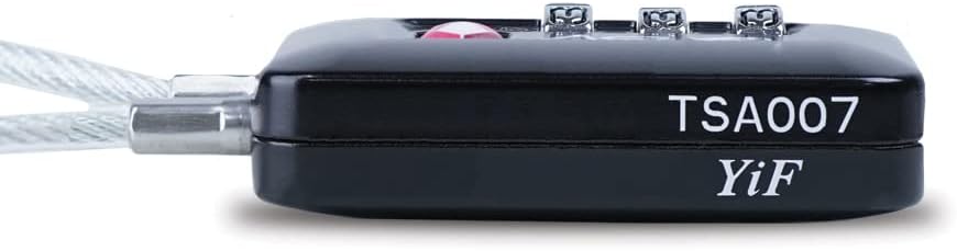 TSA Accepted Luggage Travel Lock, Set-Your-Own Combination Lock for School Gym Locker, Luggage Suitcase Baggage Locks, Filing Cabinets, Toolbox, Case (Black, 6 Pack)