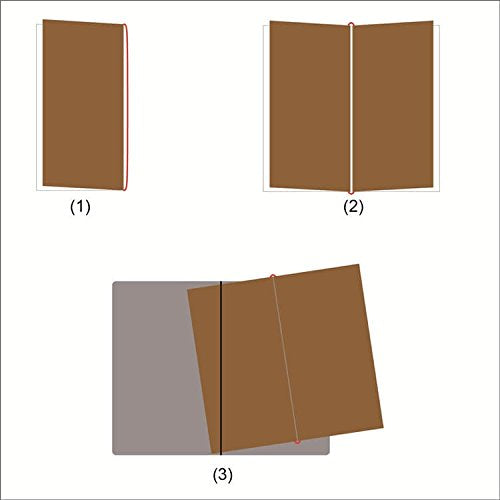 newestor Refillable Leather Journal Travelers Notebook - 8.5 x 4.5 Travel Diary with 5 Inserts +
