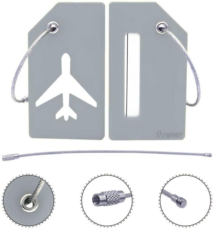 Silicone Luggage Tag with Name ID Card Perfect to Quickly Spot Luggage Suitcase