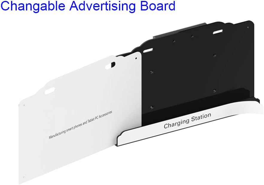 Wall Mounted Cell Phone Charging Station | 8 Ports High Speed Cables Charging Dock with Apple,Type-C,Android Port | Applicable for Airport/Hotel/Hospital/Banks/Shopping Malls