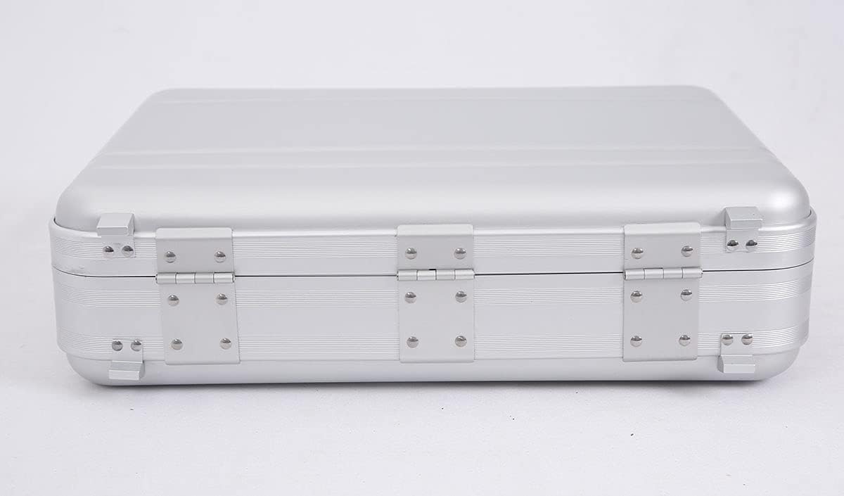 Small Briefcase 14.5X4.5X10.6 Inch Combination TSA Lock Metal Briefcase Aluminum Cash Case IPAD 14 Inch Notebook Case