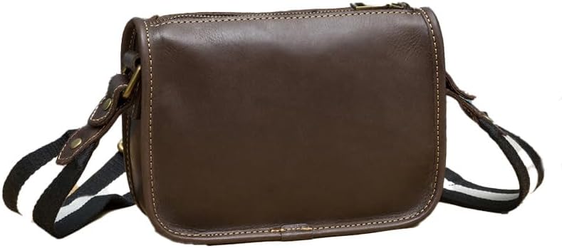 Genuine Leather Vintage Shoulder Bag Crossbody Small Messenger Bag for Men Women Casual Daily