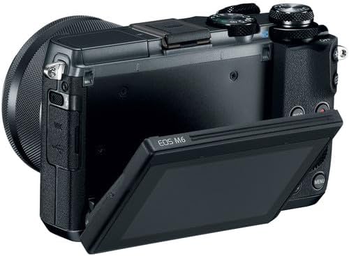 Canon EOS M6 Mirrorless Digital Camera with 15-45mm Lens | 24.2MP APS-C Sensor, Dual Pixel AF &