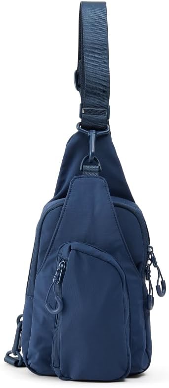 VAKAER Small Sling Bag for Women, Small Crossbody Bags with Adjustable Straps, Lightweight Chest Bag Casual Daypack Backpacks for Travel Hiking (Navy Blue)