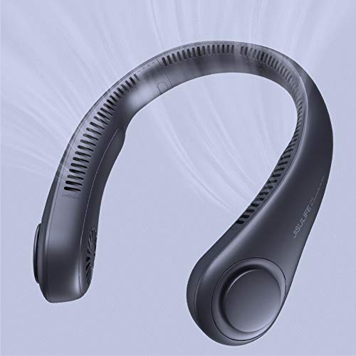 JISULIFE Portable Neck Fan, Hands Free Bladeless Fan, 5 Speeds, 4000 mAh