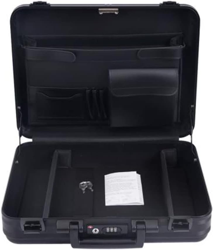 Aluminum Briefcase 18.1X13.8X4.5 Inch Metal Toolkit Box Family Medical Case Cash Suitcase Equipment Electronic Instruments Case with Foam