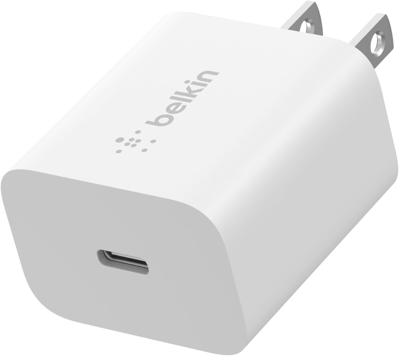 Belkin USB C Charger Block 20W, iPhone Charger Fast Charging - iPhone 17, Air, Pro, Pro Max, Samsung Galaxy S25, Google Pixel 10, iPad, AirPods, Apple Watch, Nintendo Switch 2 & More - White