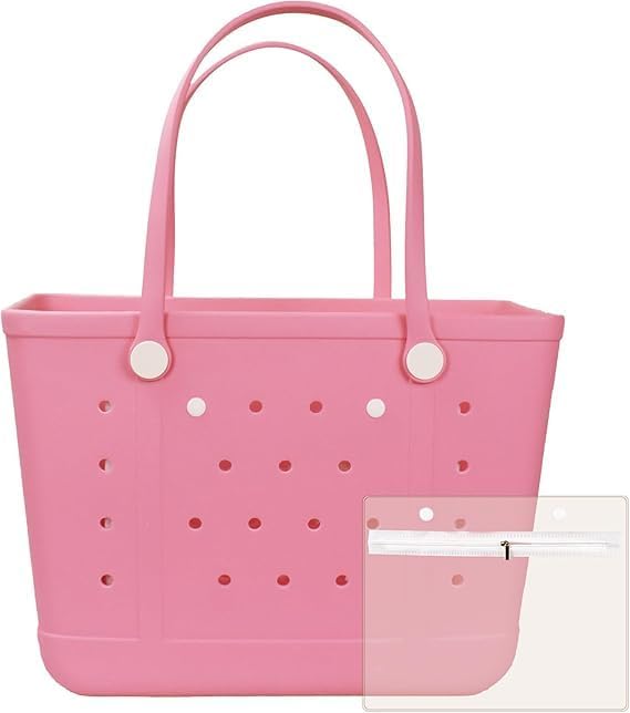 Rubber Beach Bag Tote Bag For Women Large Sandproof Travel Tote Bags For Beach Outdoor Sports