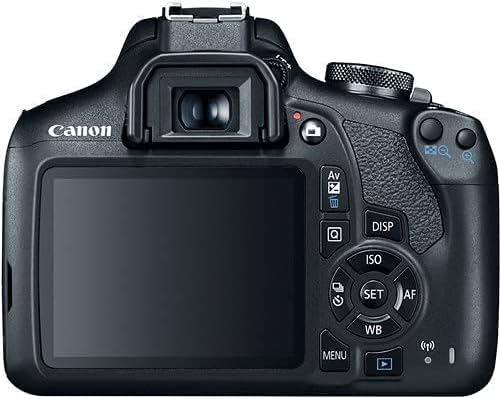 Canon EOS Rebel T7 DSLR Camera with 18-55mm Lens Starter Bundle + Includes: Shoulder Bag + 64GB Card + Clean and Care Kit + More (Renewed)