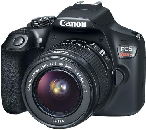 Canon EOS Rebel T6 DSLR Camera with 18-55mm Lens | 18MP APS-C CMOS Sensor, Built-in Wi-Fi & Full HD