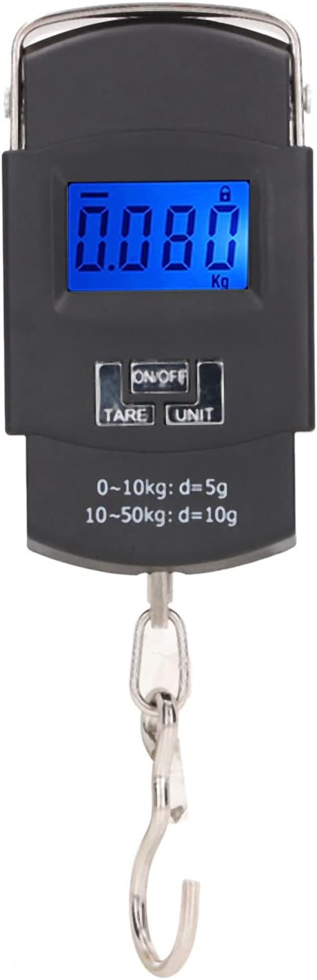 Luggage Scale,Digital Display 50kg Capacity Portable Weighing Tool for Shopping Fishing