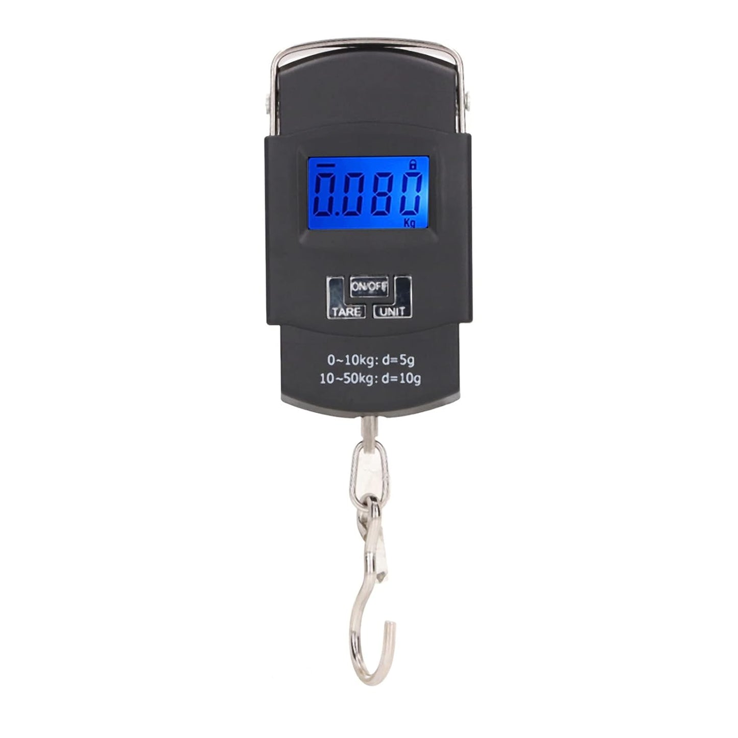 Luggage Scale, Digital Display 50kg Capacity Portable Weighing Scale for Shopping Travel Fishing