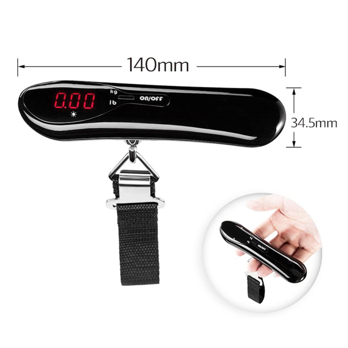 Travel Digital Luggage Scale Backlight Portable Hanging Scale for Luggage LCD Display