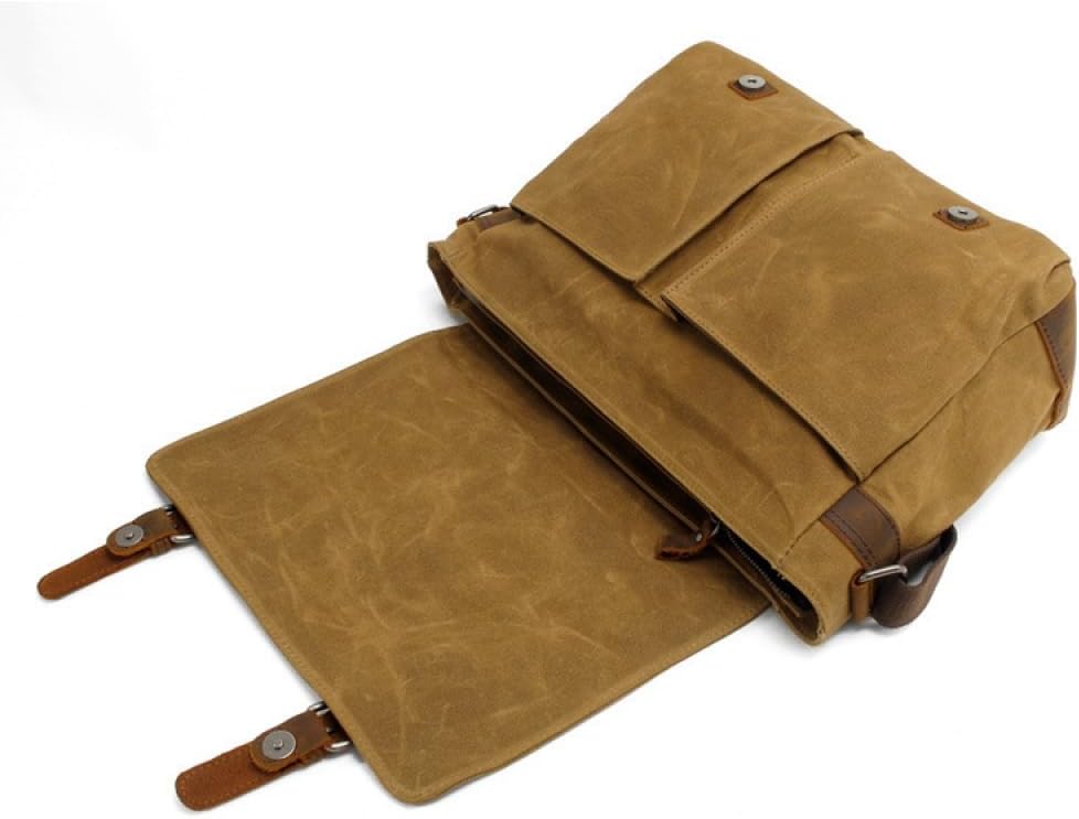 Waterproof Vintage-Style Canvas Messenger Bag - Durable & Stylish for Everyday Use dark gray