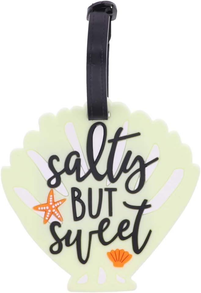Salty But Sweet Luggage Tag Suitcase ID Holder - Set of 2