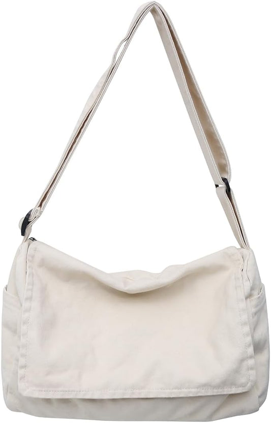 Collsants Messenger Bag for Women Men Satchel Bag Canvas Crossbody Shoulder Bag Casual Sling Bag