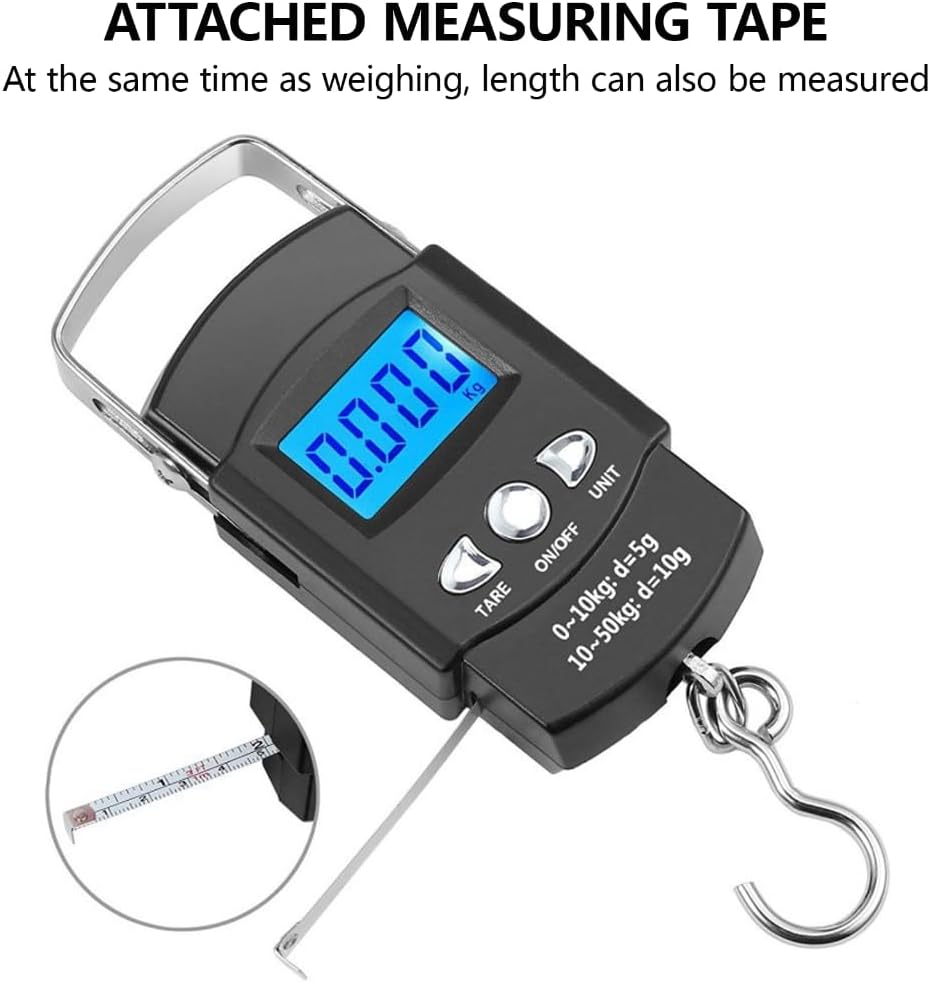Portable Luggage Scale Electronic Weighing Digital Scale Fishing Hanging Hook Scale Tool Fishing for Me