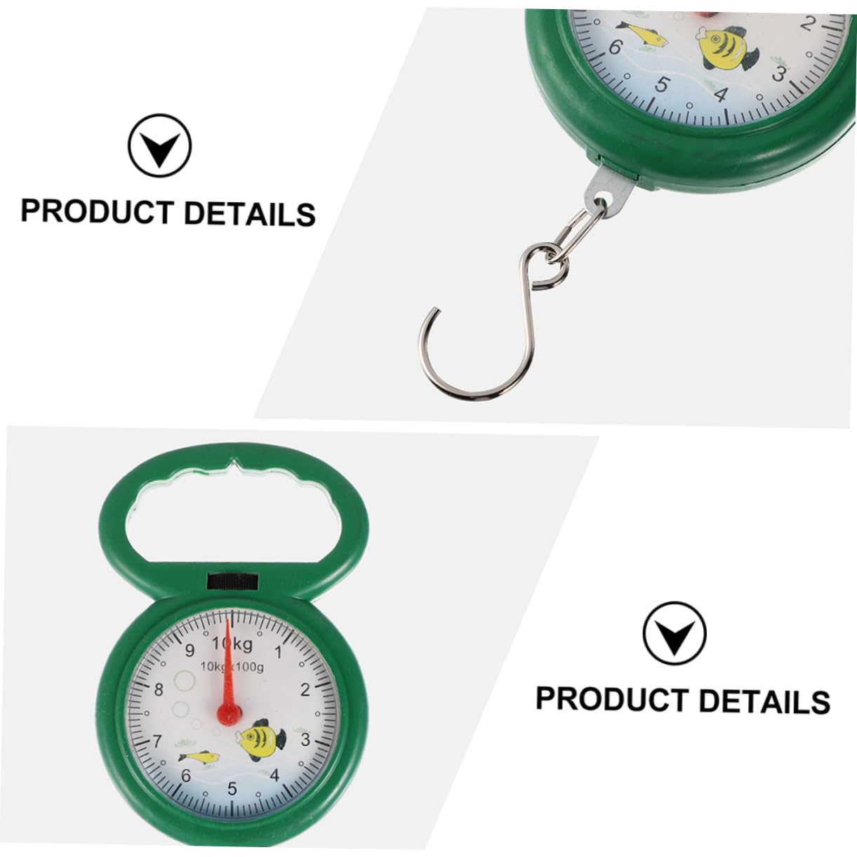 Zerodeko Luggage Scales for Suitcases 4pcs Portable Fishing Weighing Scale Spring Metal Hook Adjustable Wheel Accurate Measurement for Travel and Home Random