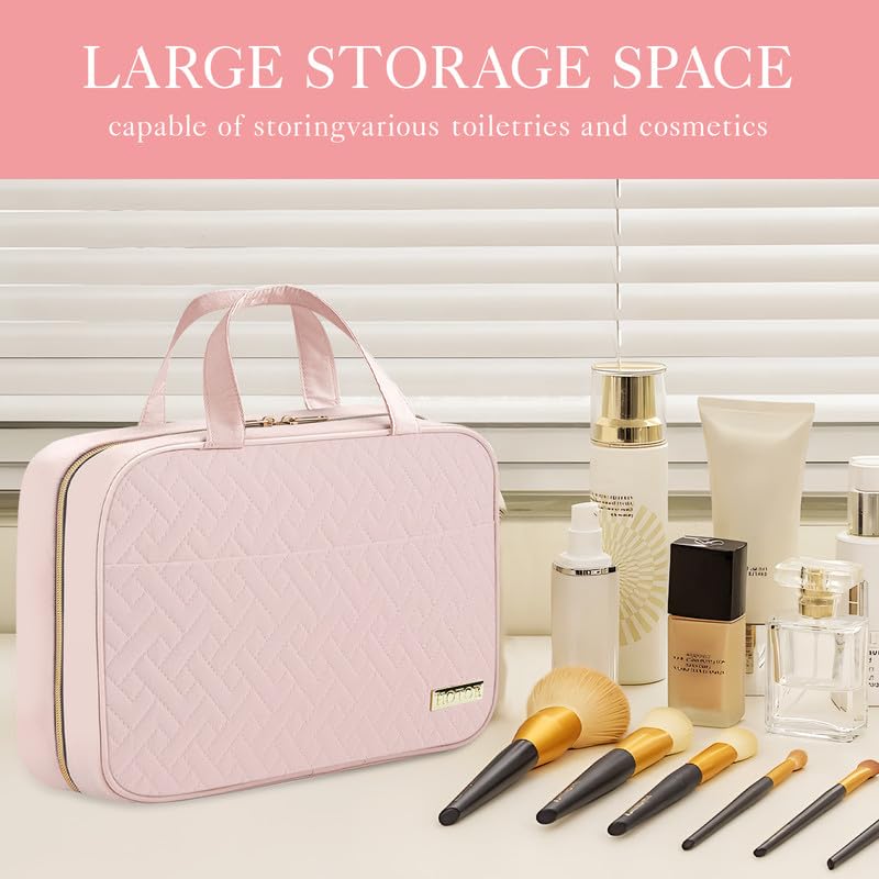 HOTOR Travel Toiletry Bag - Hanging Toiletry Bag for Women & Men, Makeup Bag/Big Comparment