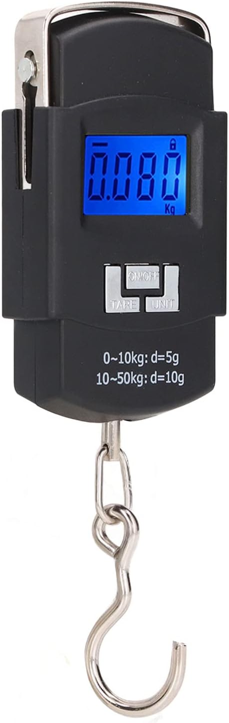 Luggage Scale,Digital Display 50kg Capacity Portable Weighing Tool for Shopping Fishing
