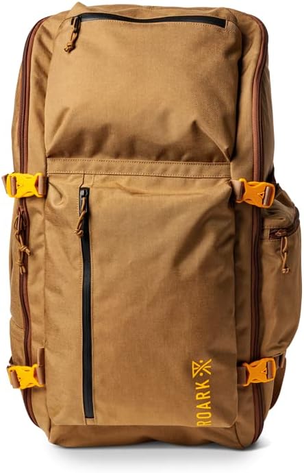 Roark 5 Day Mule 55L Backpack, Multi-Day Travel Pack with Laptop Storage, Dark Khaki