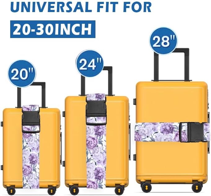 Luggage Straps for Suitcases Travel Belt Accessories, Cute Suitcase Strap, Adjustable Luggage Belt