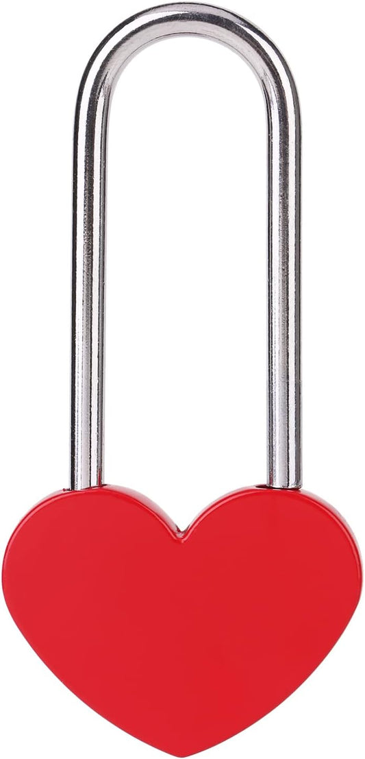 3.5" 50mm Love Lock Heart Padlock,Red Single Heart Wish Lock for Lovers Wedding,Valentines,Anniversary,Travel, Valentines Day, Bridge(NO Key)