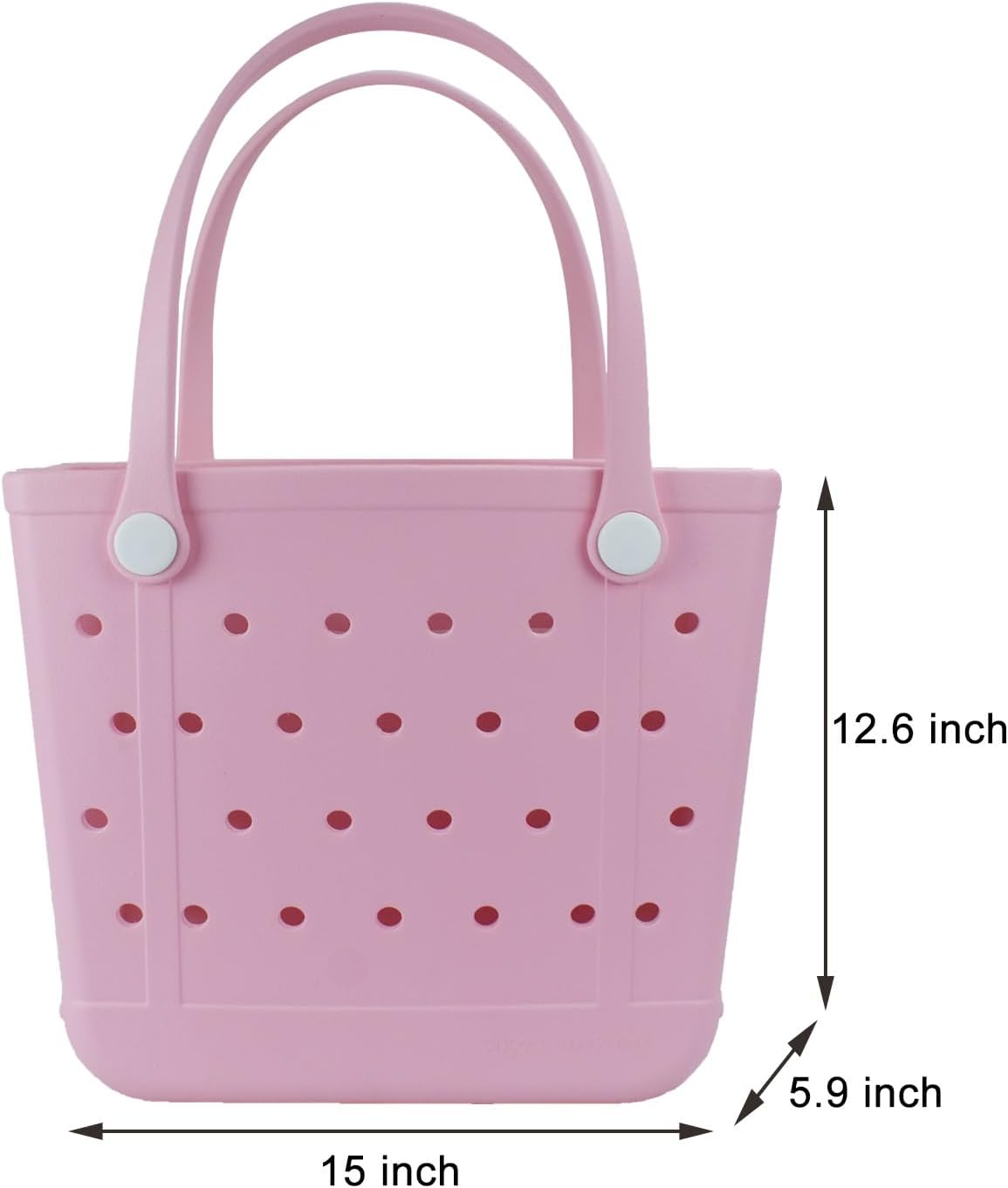 Medium Rubber Beach Bag, Waterproof Tote Bags Washable Sand-proof Travel Hand Bags for Pool Boat Work Sports