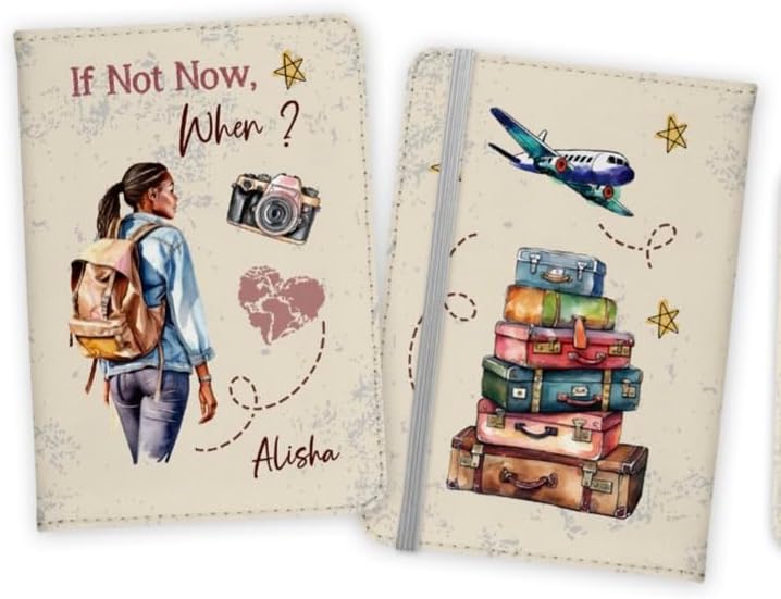 Personalized Passport holder | Personalized Passport Cover | Customized Passport Cover and Luggage tag | Personalized Gift | travel Gift | (Passport Cover + 1 Luggage Tag)