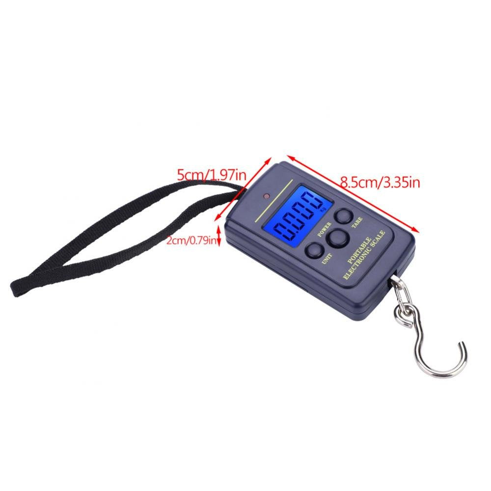 Fish Scales Digital Weight, Hanging Weight Scales, Portable Plastic Electric Balance Digital Fishing Postal Hanging Hook Scale Load 40kg with LCD Display for Fishing Retails Delivery