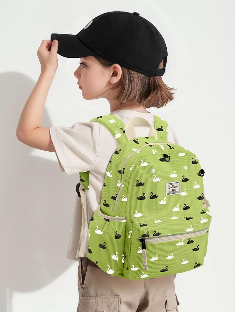 Corduroy Toddler Backpack for Boys 2-5: Preschool Backpack for Girls - Cute Kids Backpack 13.5" H Fit Folder