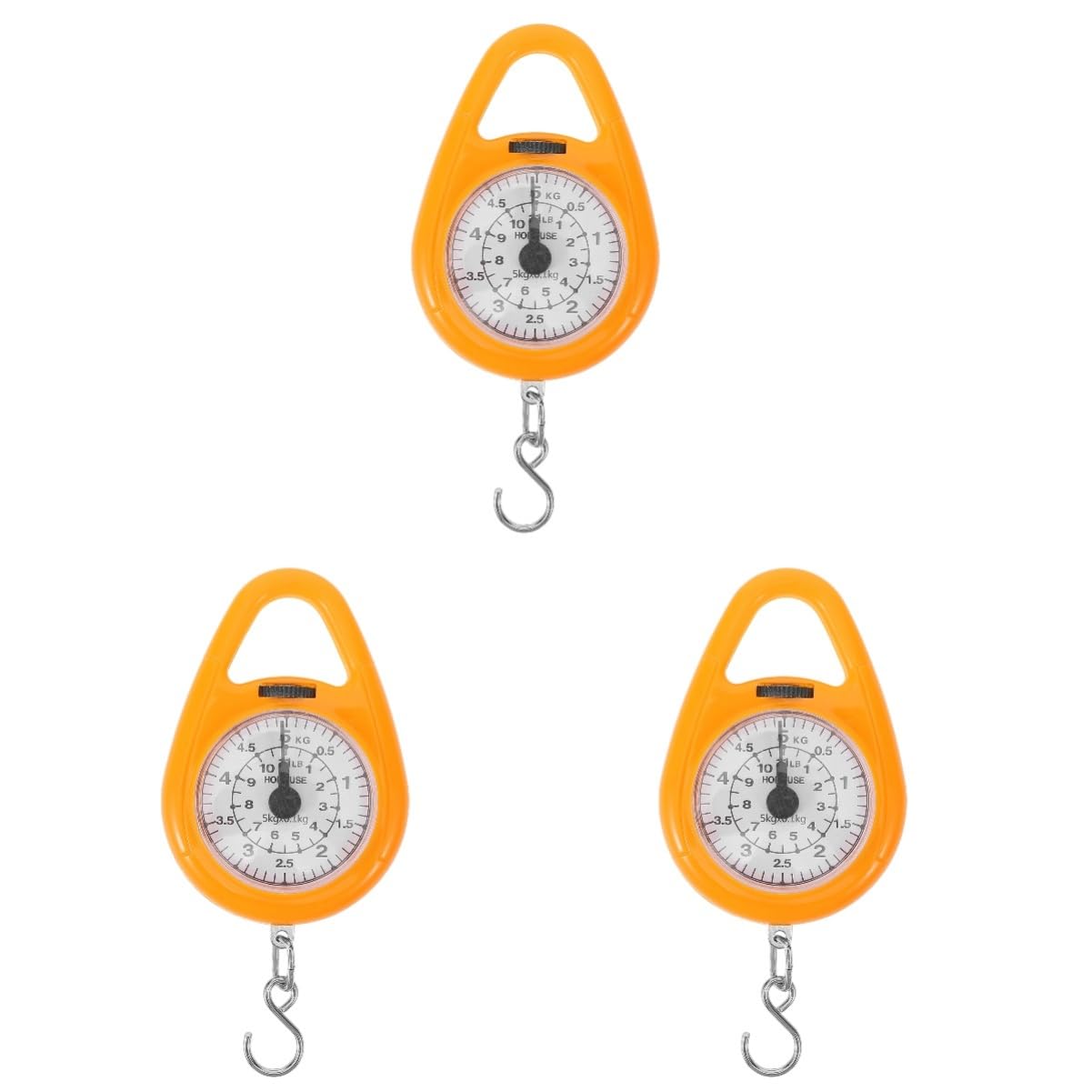 OUNONA 3pcs Mechanical Spring Luggage Scale Portable Weighing Scale for Suitcase Hook