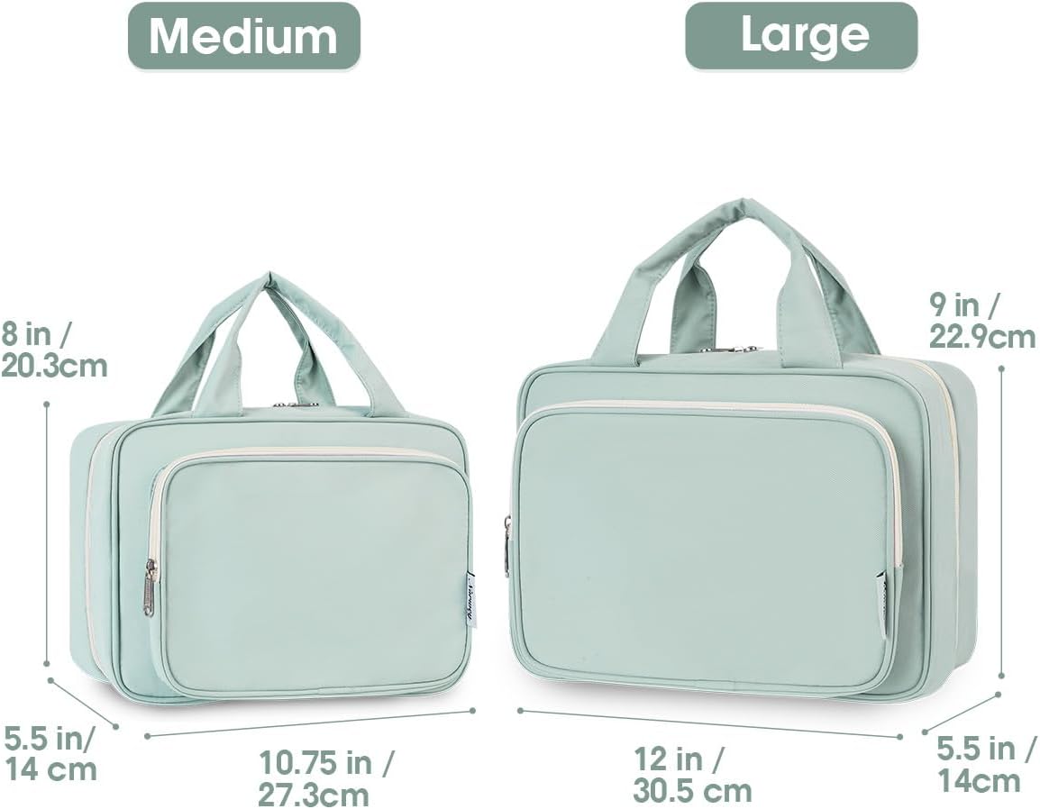 Narwey Travel Toiletry Bag for Women Large Hanging Makeup Bag Organizer Toiletries Bag for Full
