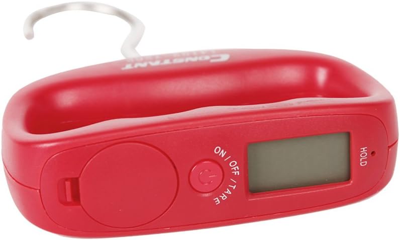 50kg 10g Portable High Precision Smart Electronic Fishing Luggage Scale with LCD Display Backlight,Red
