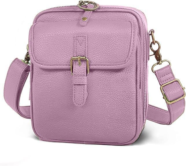 Leather Crossbody Bag for Women,Anti-Theft Messenger Bag with Large Capacity,Built-in Purse Card Slots Shoulder Sling Bag