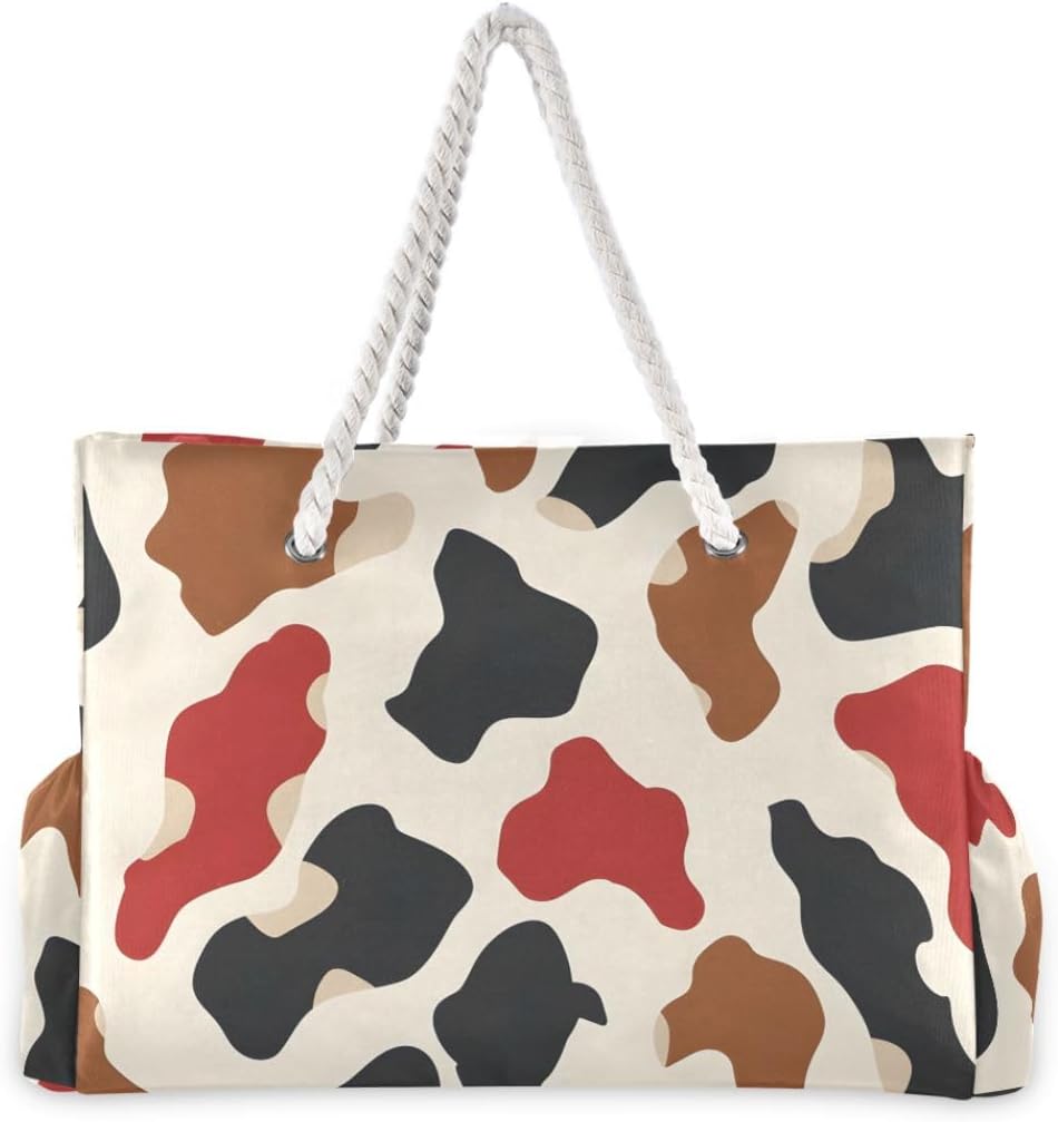 senya Large Beach Bags Totes Swim Canvas Tote Shoulder Bag Water Resistant Bags for Gym Travel Daily