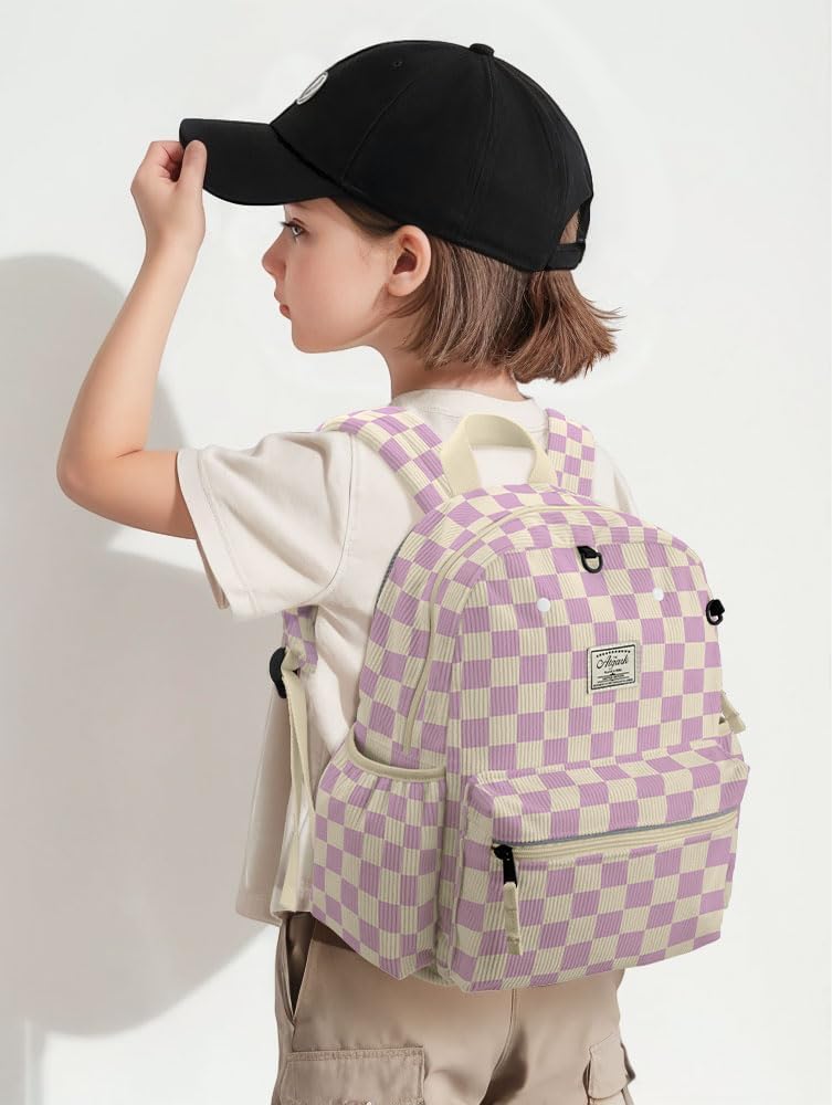 Corduroy Kids Backpack for Girls 6-10: Girls Backpacks for Elementary Kindergarten 15” H Fit Folder