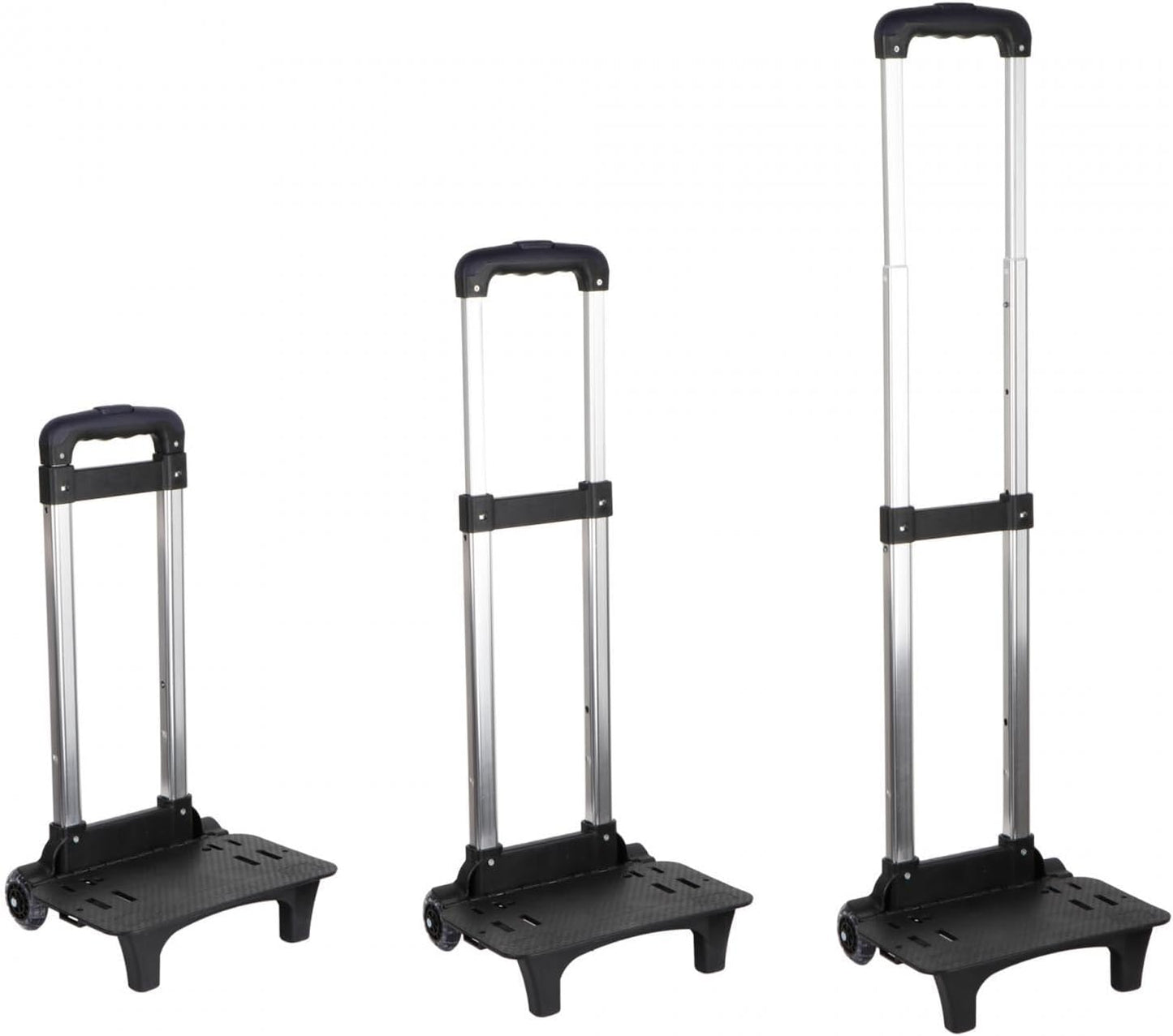 Backpack Trolley Aluminum Alloy 2 Wheels Portable Telescopic Rod Travel Trolley