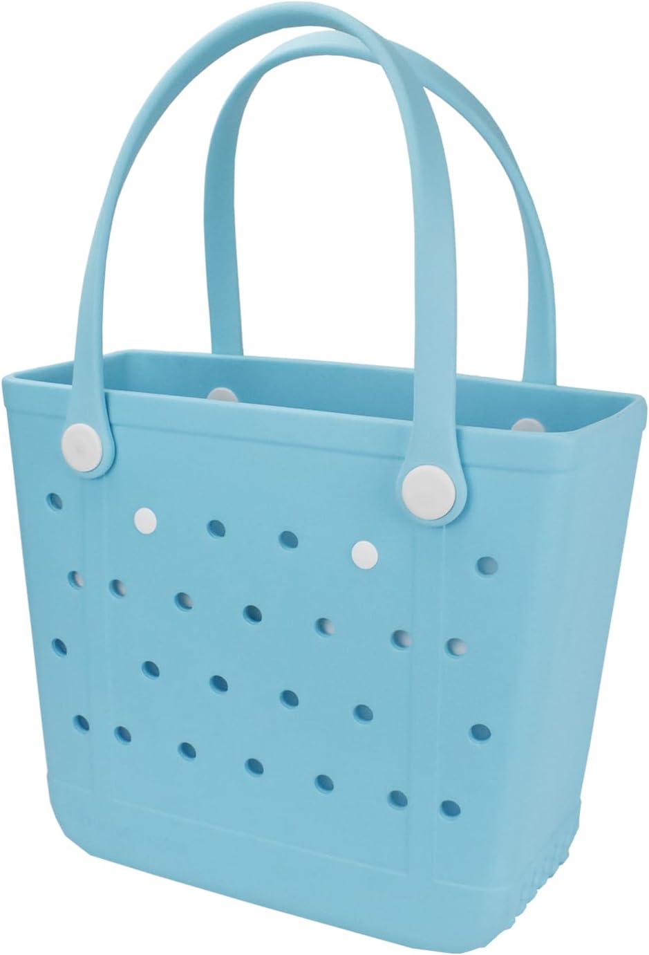 Medium Rubber Beach Bag, Waterproof Tote Bags Washable Sand-proof Travel Hand Bags for Pool Boat Work Sports