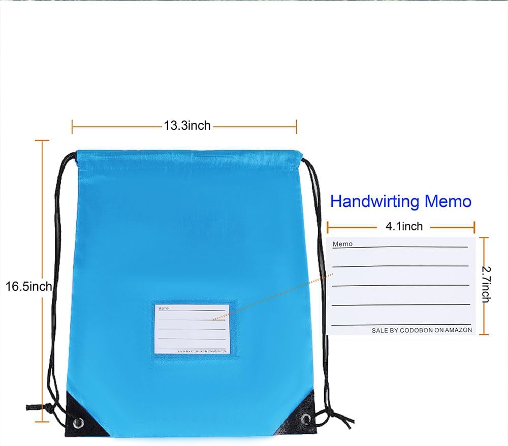 20 Pcs Drawstring Bags,Bulk Draw String Backpack, DIY Gym Sports Cinch Bag Sackpack for Women Men, Sky Blue