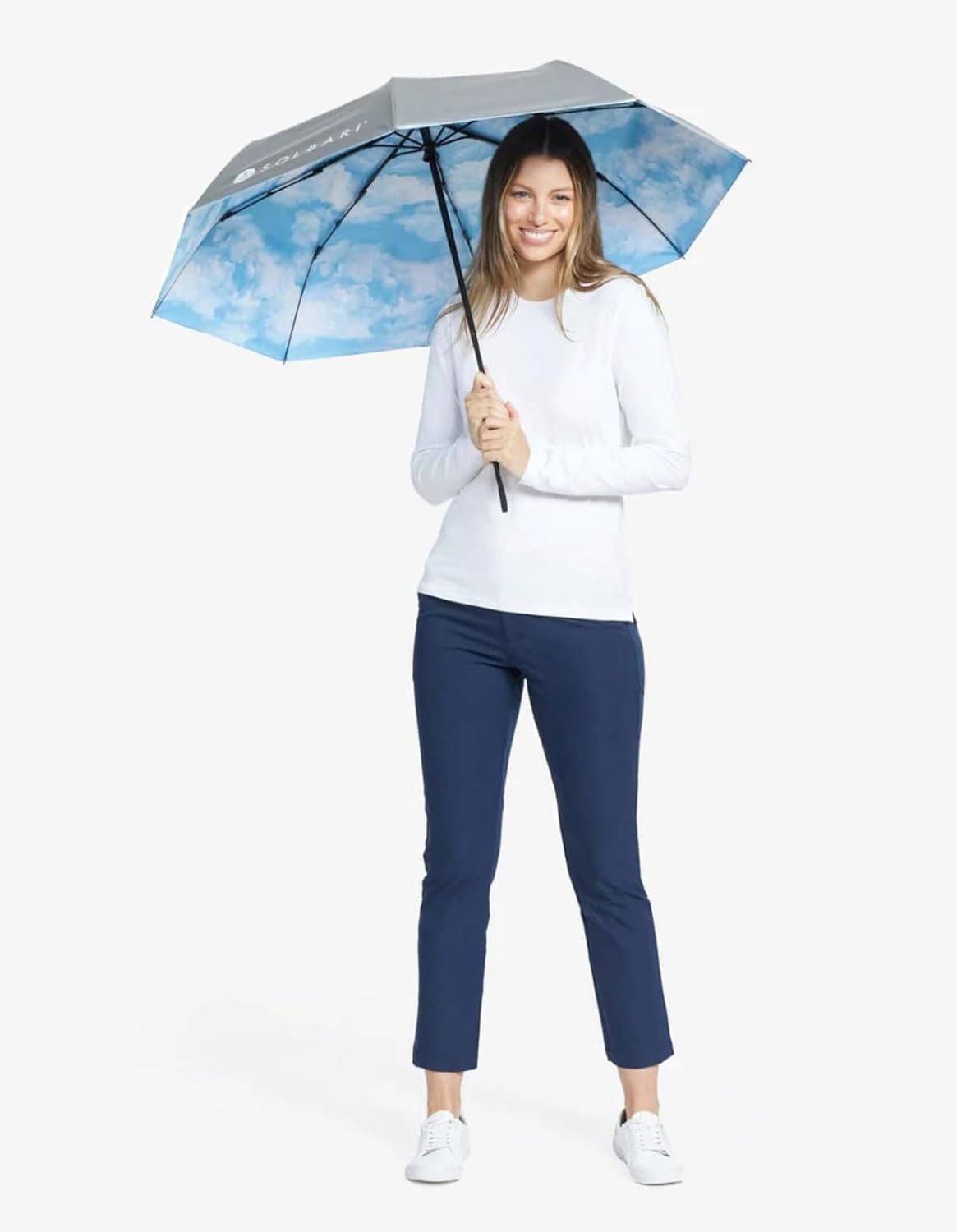 Solbari Compact Sun Protective Umbrella UPF 50+ UV Protection, Ultra-Light & Travel-Friendly, Reflective Sun Protection for Beach, Picnics, & Outdoor Festivals