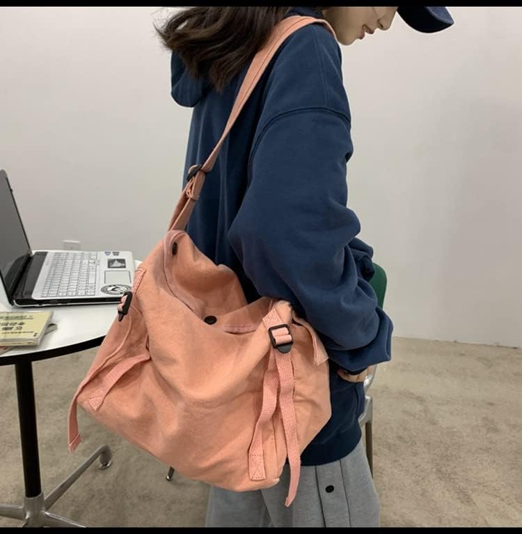 Womens Mens Crossbody Bag Canvas Messenger Bag for School Aesthetic Hobo Bag Vintage Harajuku Hippie Shoulder Bag